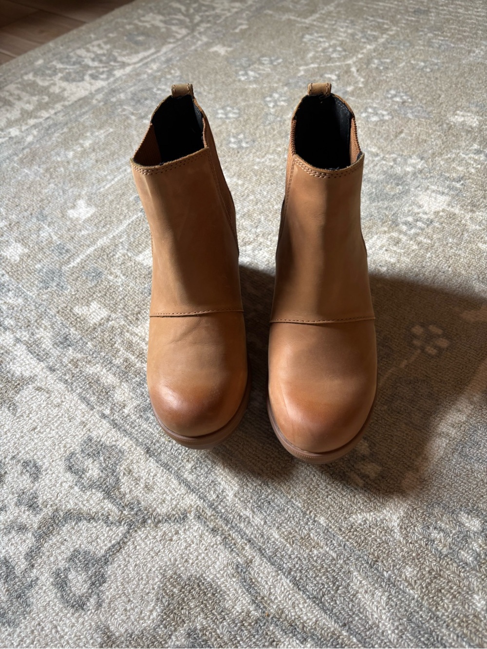 Sorel Tan Chelsea Leather Ankle Boots